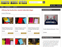 Tablet Screenshot of prestomagicstudio.com